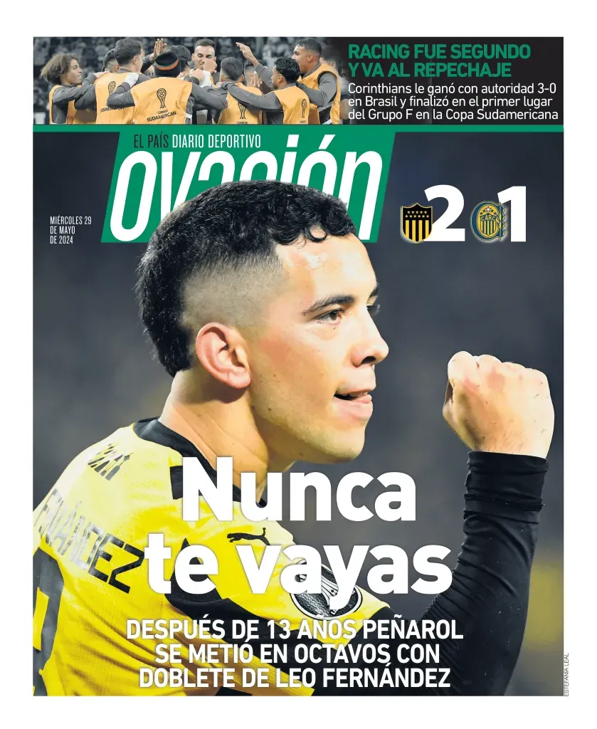 Una de las portadas en Uruguay.