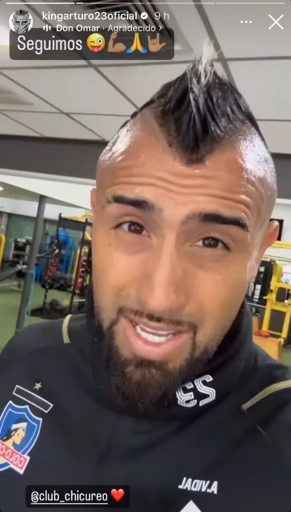 Arturo Vidal se entrena por su cuenta pensando en volver a la selección chilena. Foto: Instagram.