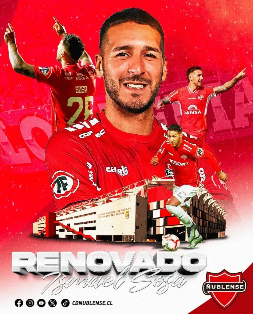 Ismael Sosa seguirá jugando en los Diablos Rojos tras rumores de salida. Foto: Comunicaciones Ñublense.