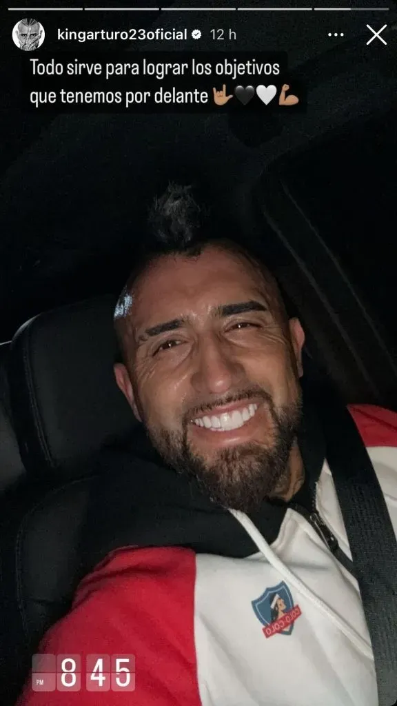 El mensaje de Arturo Vidal mientras entrenaba en el Día del Padre para volver con todo a Colo Colo. Foto: Instagram.