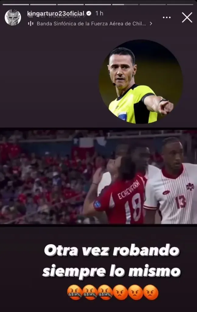 La reacción de Arturo Vidal tras el golpe a Rodrigo Echeverría (Captura)
