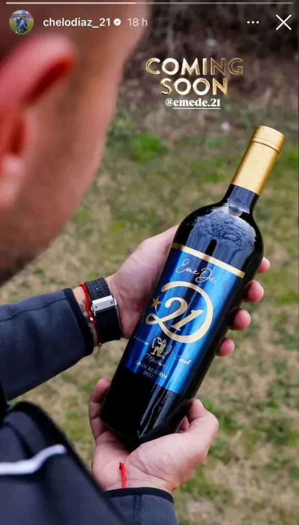 Marcelo Díaz anunció su propia marca de vinos. Foto: Instagram.