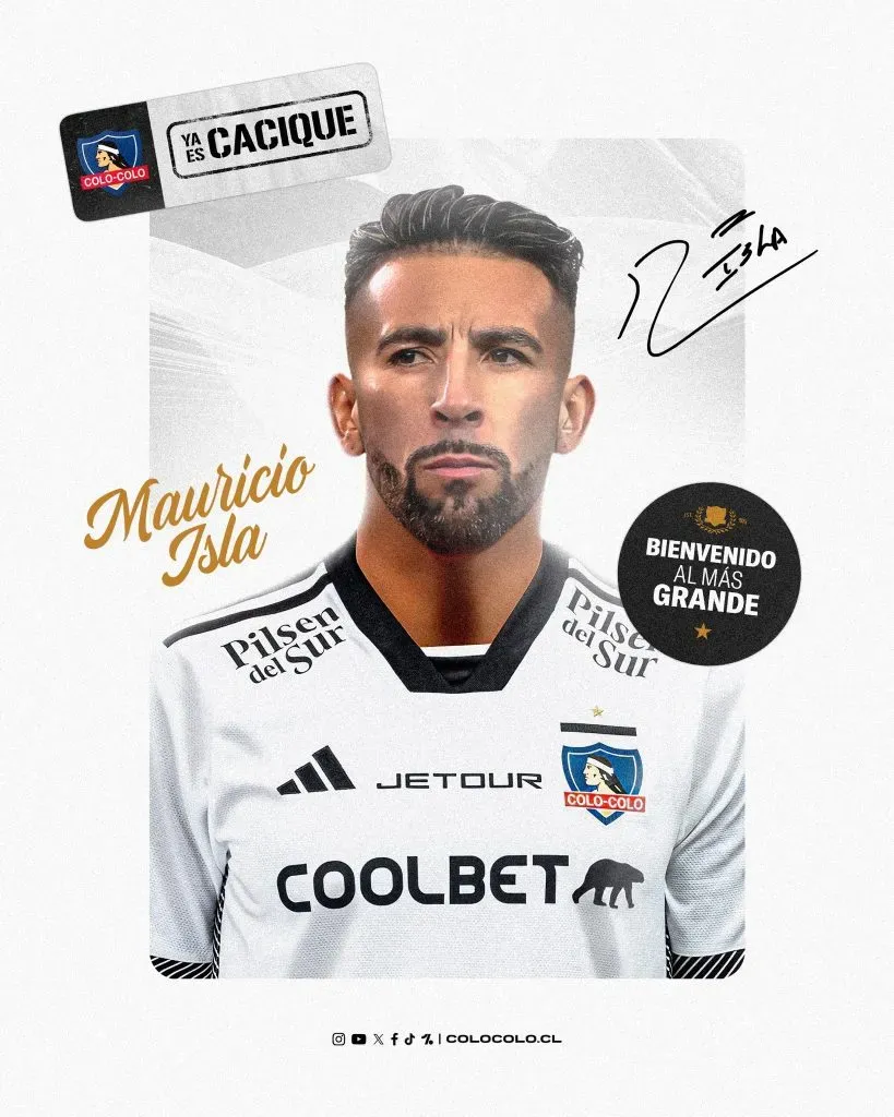 La bienvenida de Mauricio Isla en Colo Colo.