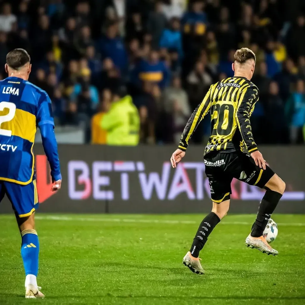 Pío Bonacci en acción ante Boca Juniors por la Copa Argentina 2024. (Captura Instagram).