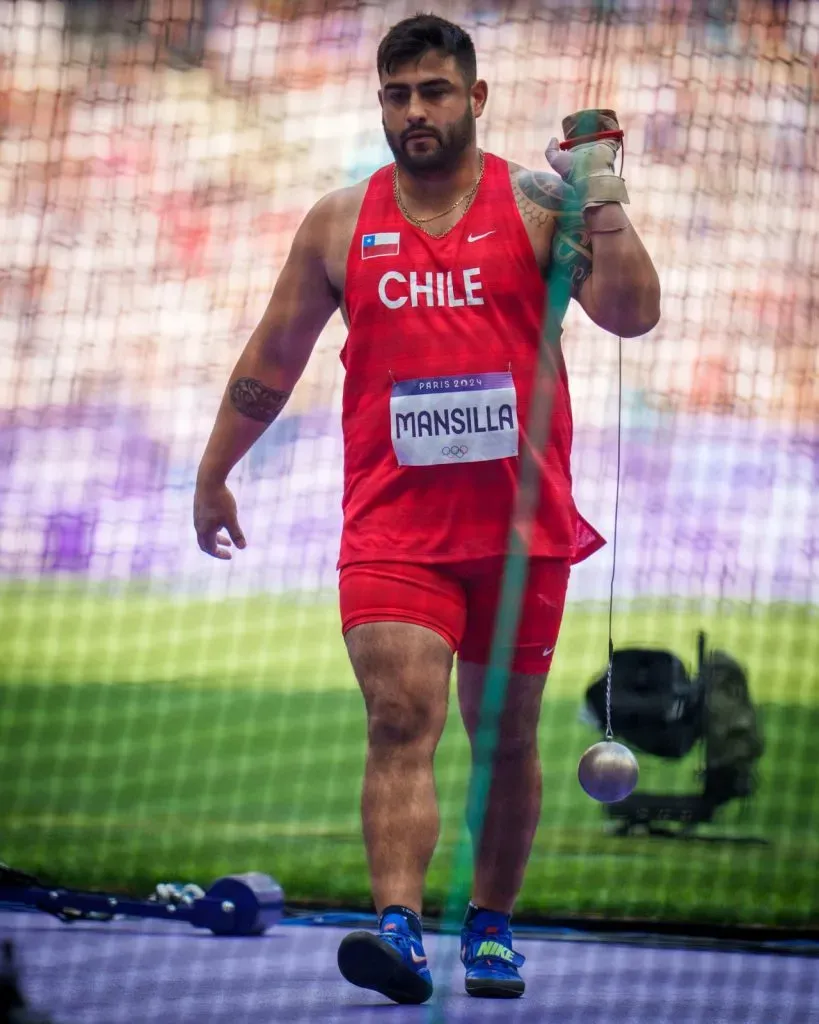 Humberto Mansilla, uno de los dos chilenos en el lanzamiento de martillo en París 2024 (Óscar Muñoz/COCH)