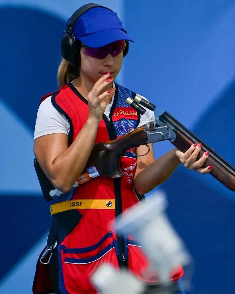 Francisca Crovetto, en el Top 10 del tiro skeet en París 2024 (Santiago Bahamonde/COCH)