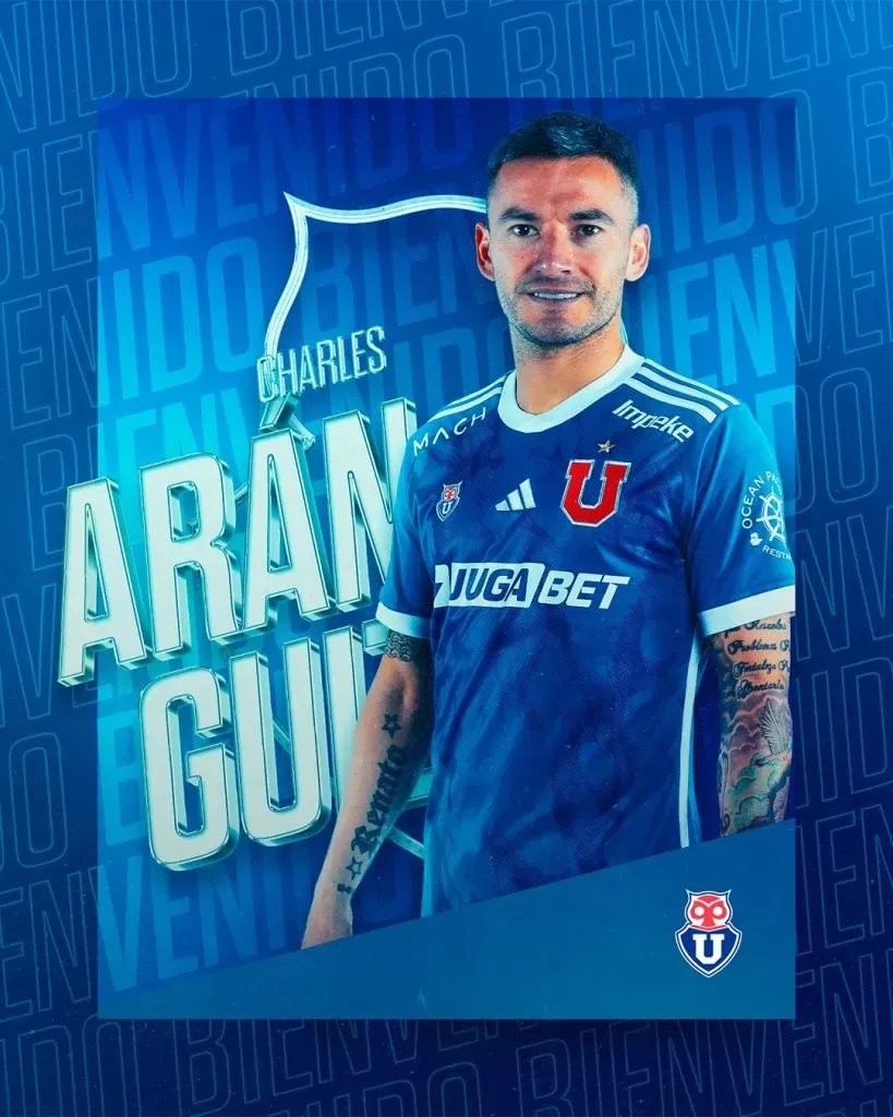 La presentación oficial como refuerzo de Charles Aránguiz (Club Universidad de Chile)