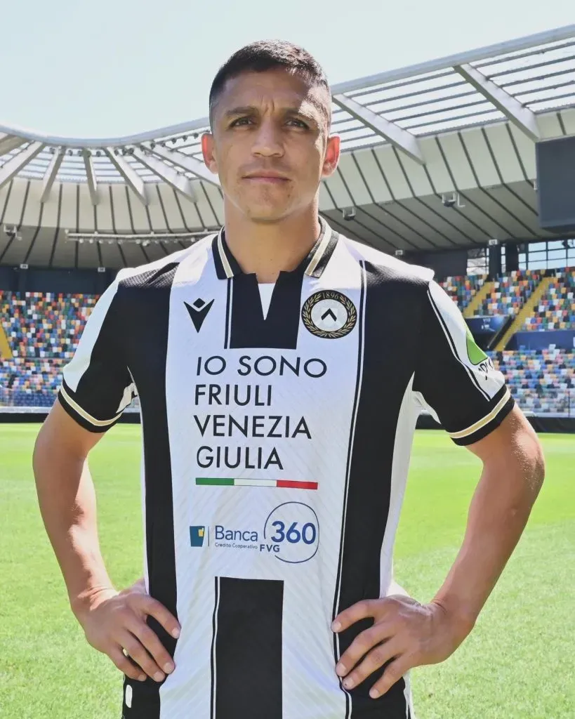 Alexis Sánchez ya está en Udinese para ir con todo esta temporada. Foto: Comunicaciones Udinese.