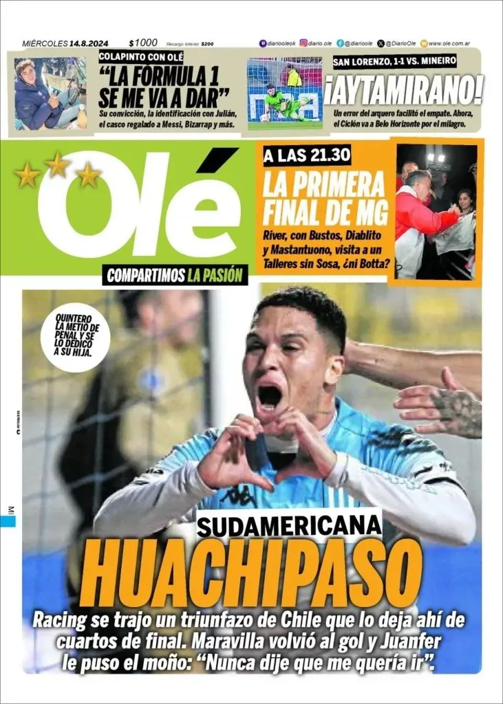 El troleo de Olé a Huachipato.