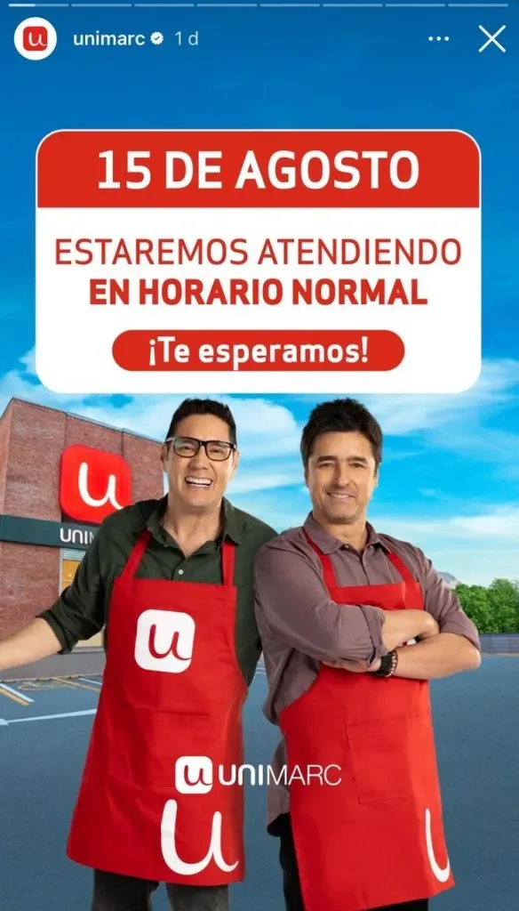 Historia de Unimarc en su cuenta de Instagram