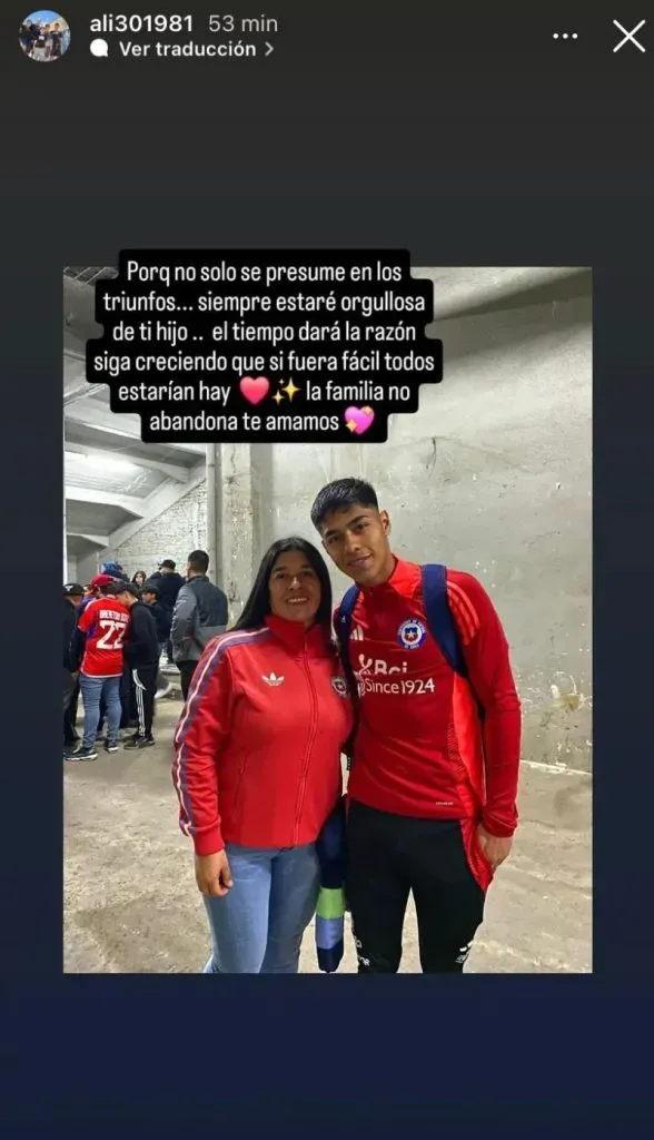 La story de la madre de Darío Osorio en Instagram (Instagram)