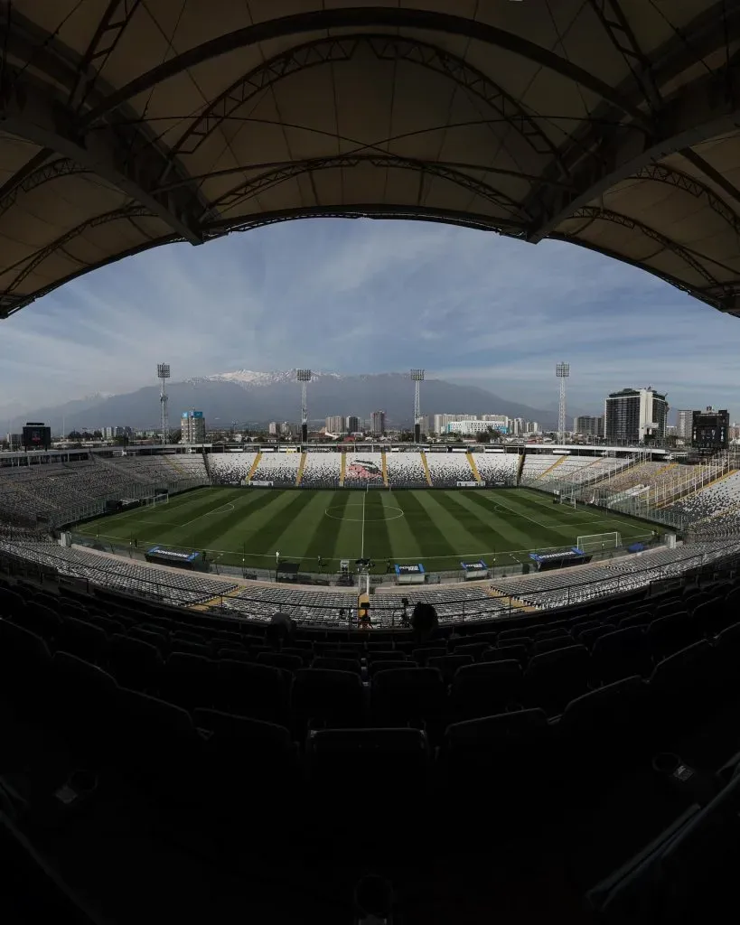 Así está el Estadio Monumental para el partido entre Colo Colo y River Plate. Foto: Comunicaciones Colo Colo.