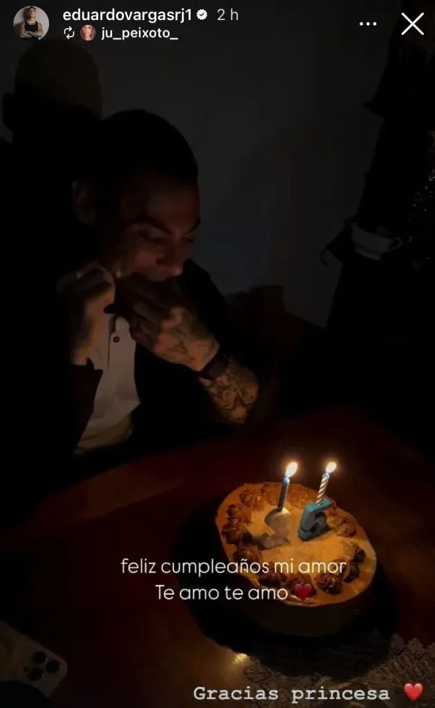 Su esposa también le dedicó palabras desde Brasil.