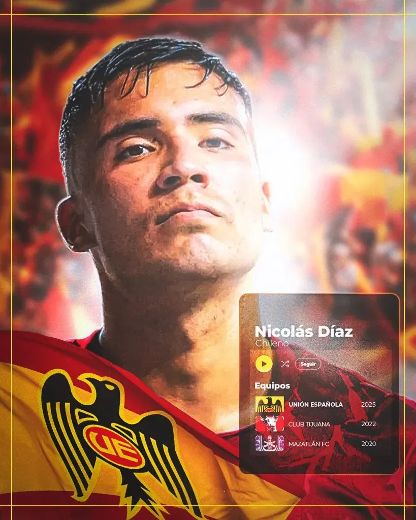 Nicolás Díaz regresa a Chile con los Hispanos. Foto: Unión Española.