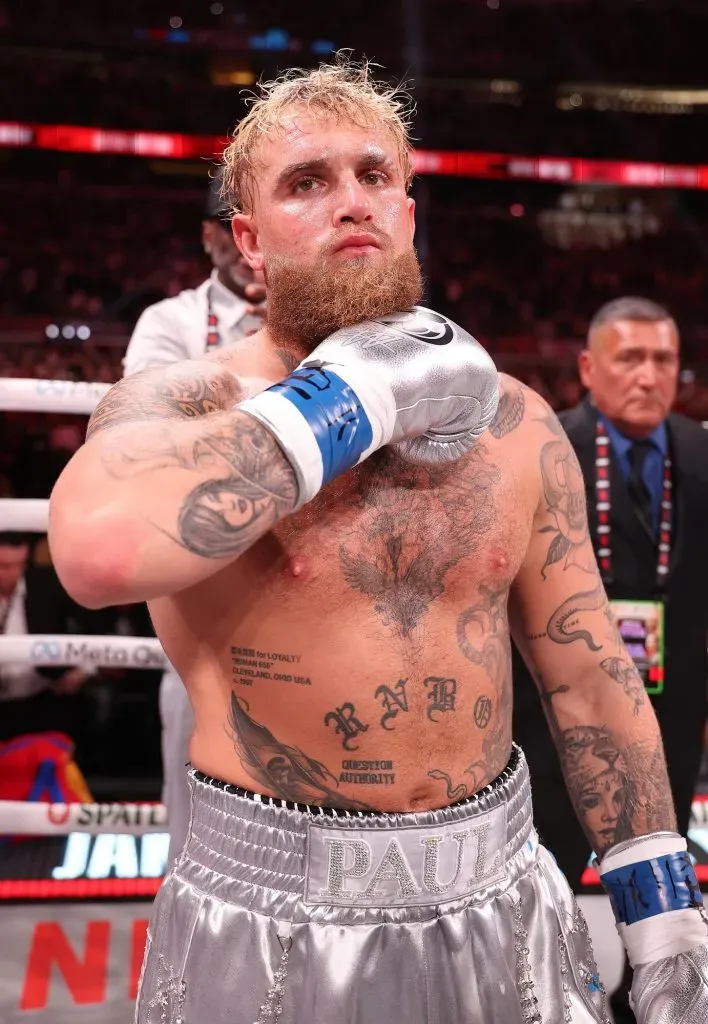 Jake Paul es presentado antes de su combate contra Mike Tyson (Getty Images).