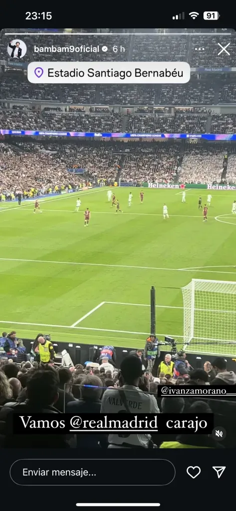 La vista de Iván Zamorano del show de Mbappé en Champions (Instagram)