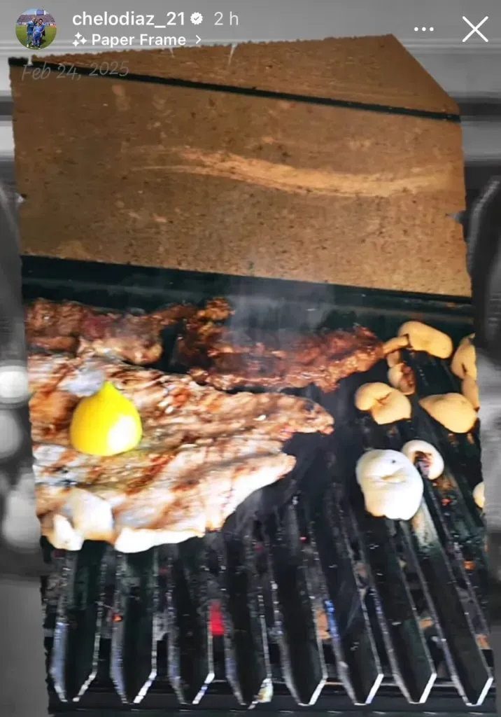 Marcelo Díaz también tuvo una jornada de asado en su día libre en U de Chile.