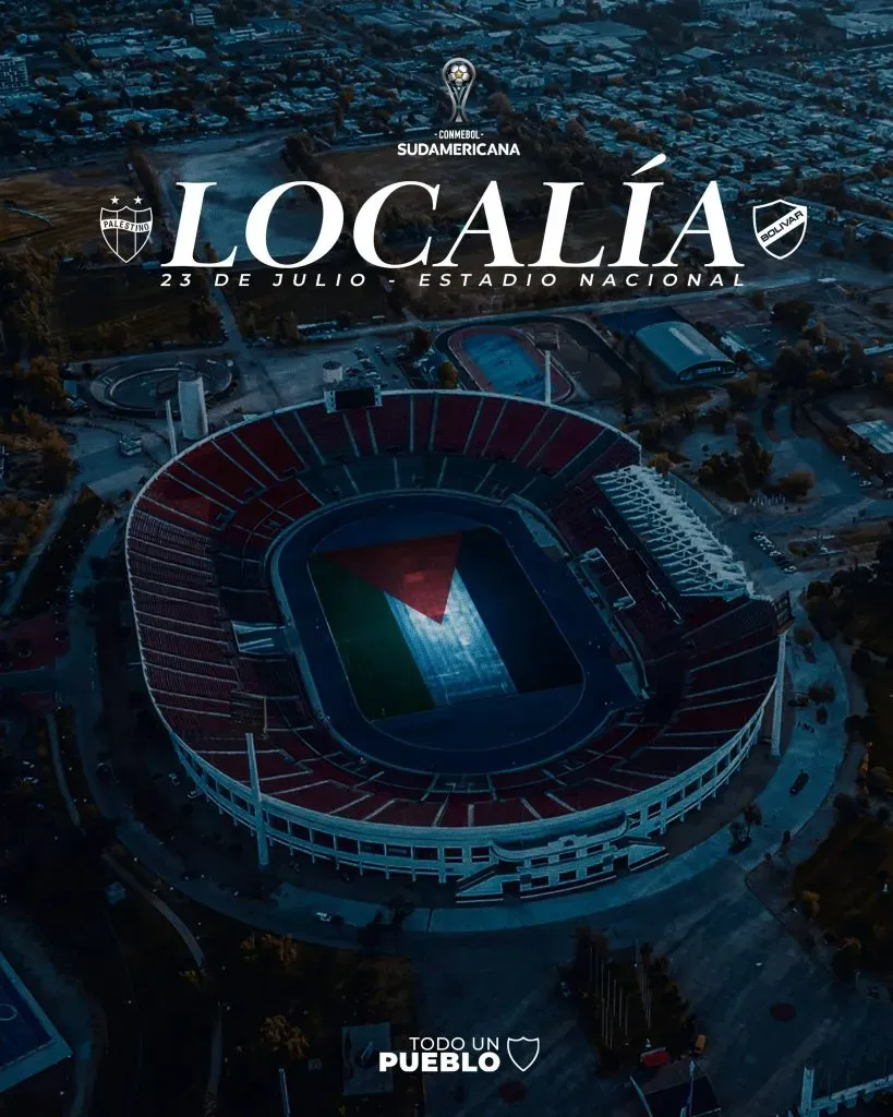 Palestino será local en Estadio Nacional por Copa Ssudamericana.