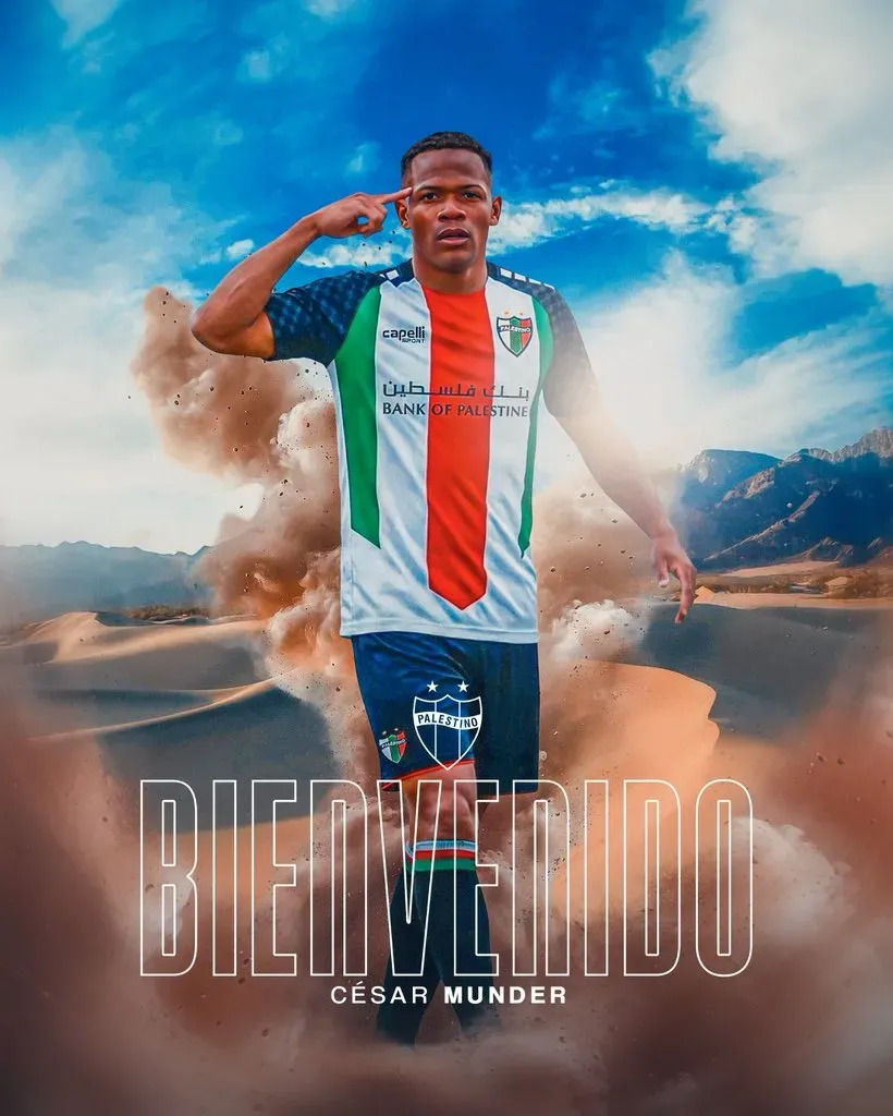 César Munder finalmente llega a los Árabes tras su paso por Cobresal. Foto: Palestino.