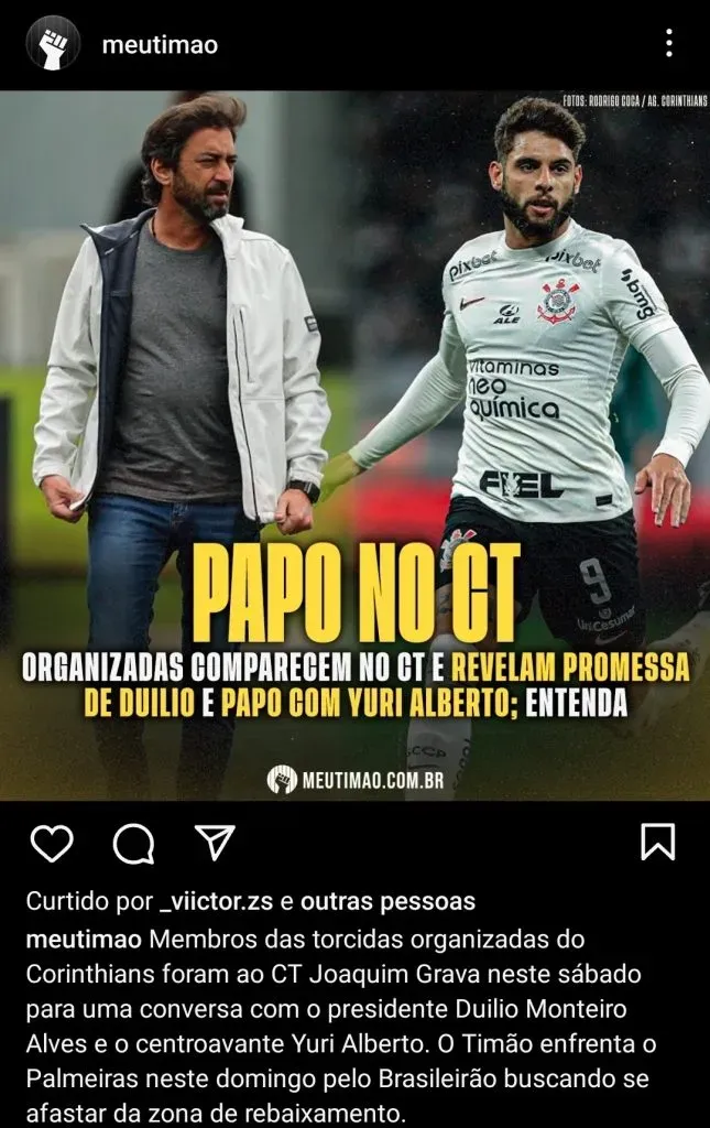 Meu Timão via Instagram