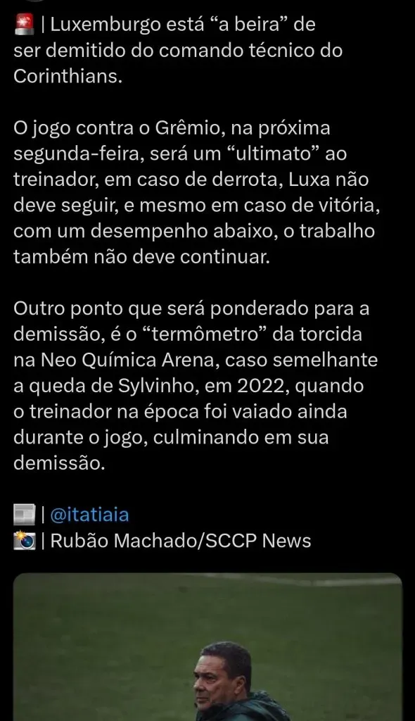 Repercussão via Twitter