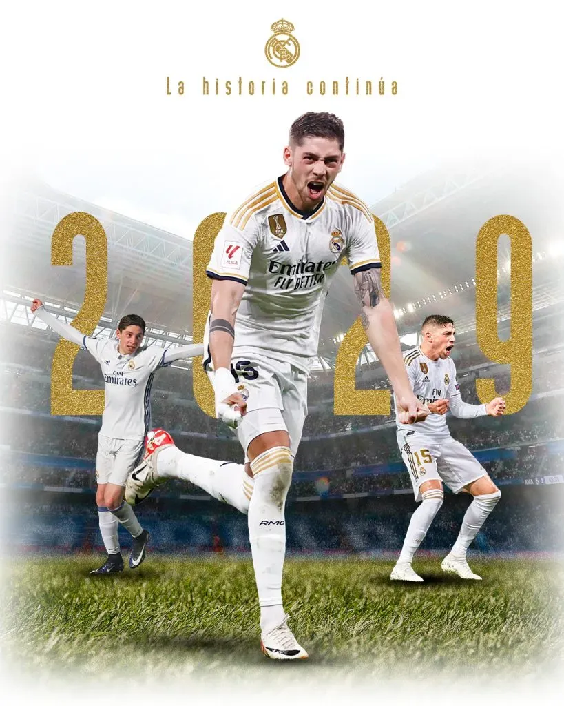 Valverde renova até 2029. Foto: Reprodução Twitter Oficial Real Madrid