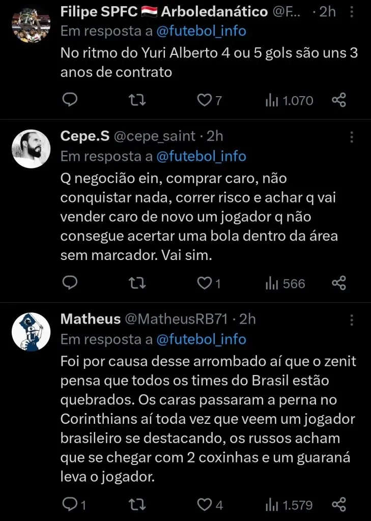 Repercussão via Twitter