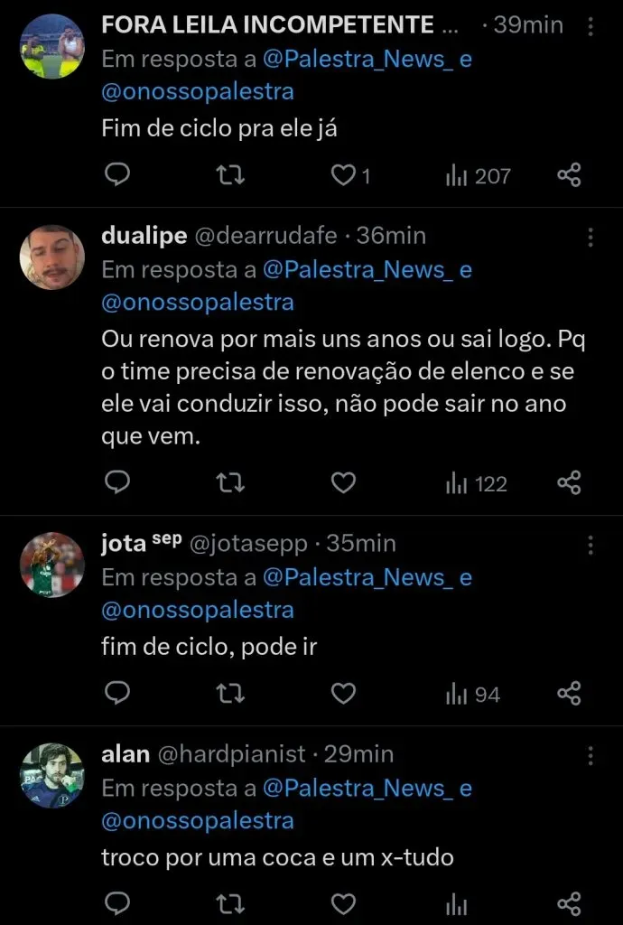 Repercussão via Twitter