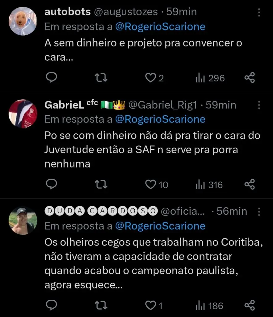 Repercussão via Twitter