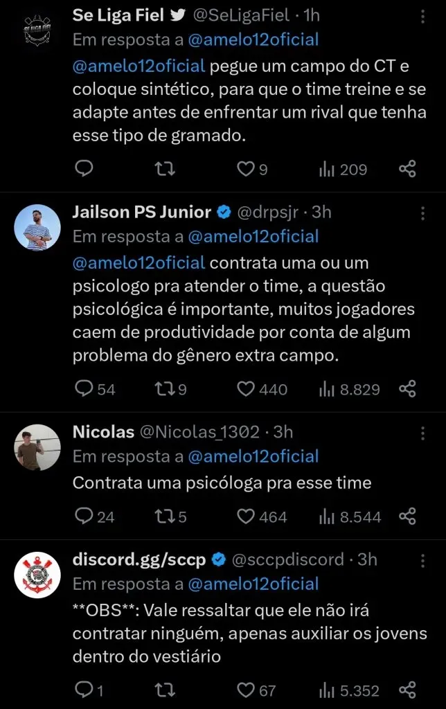 Repercussão via Twitter