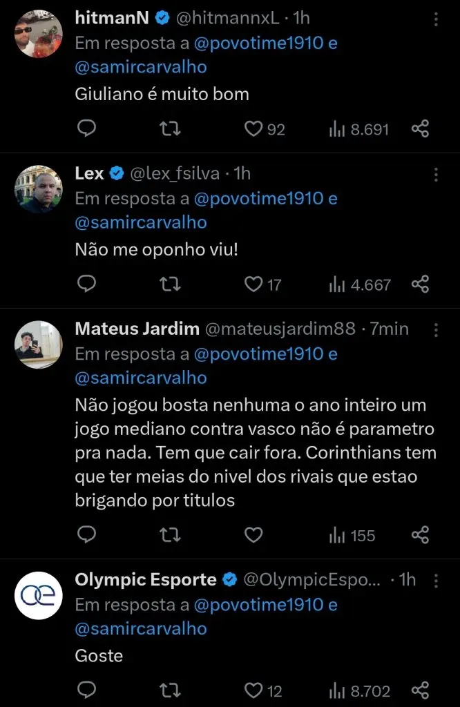 Repercussão via Twitter