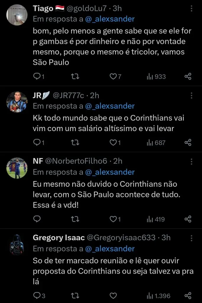 Repercussão via Twitter