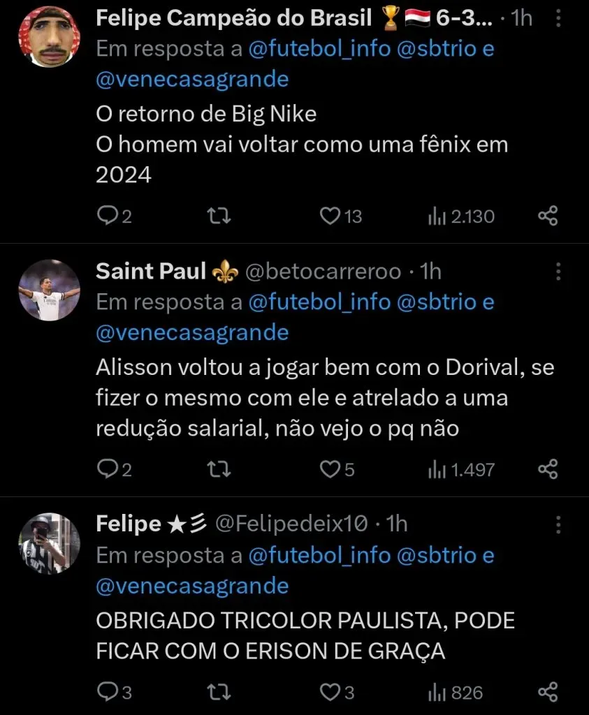 Repercussão via Twitter