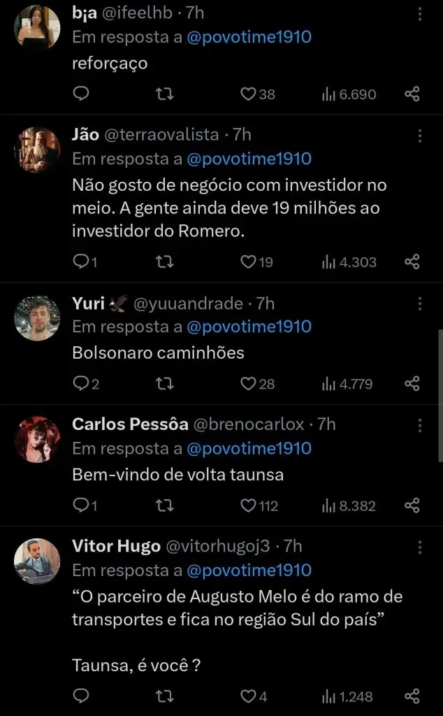 Repercussão via Twitter