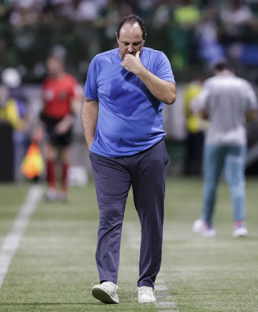 Rogério Ceni durante o Palmeiras x Bahia. Foto: Alexandre Schneider/Getty Images