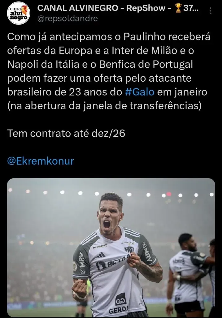 Repercussão via Twitter