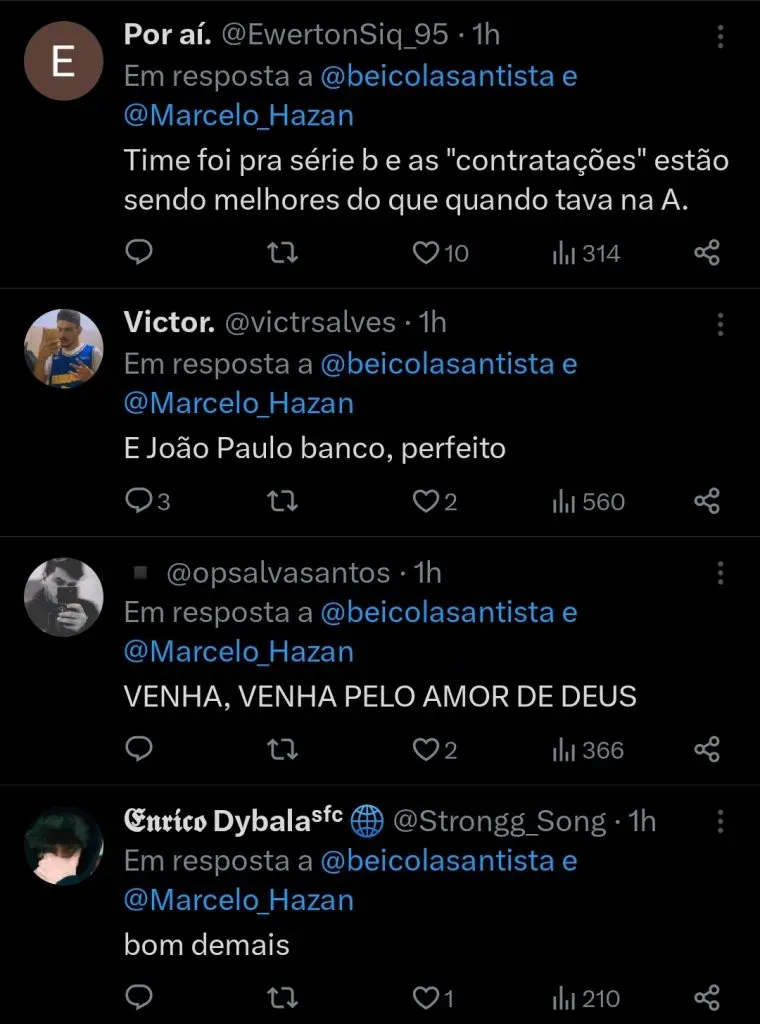 Repercussão via Twitter