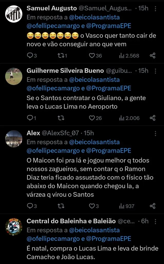 Repercussão via Twitter