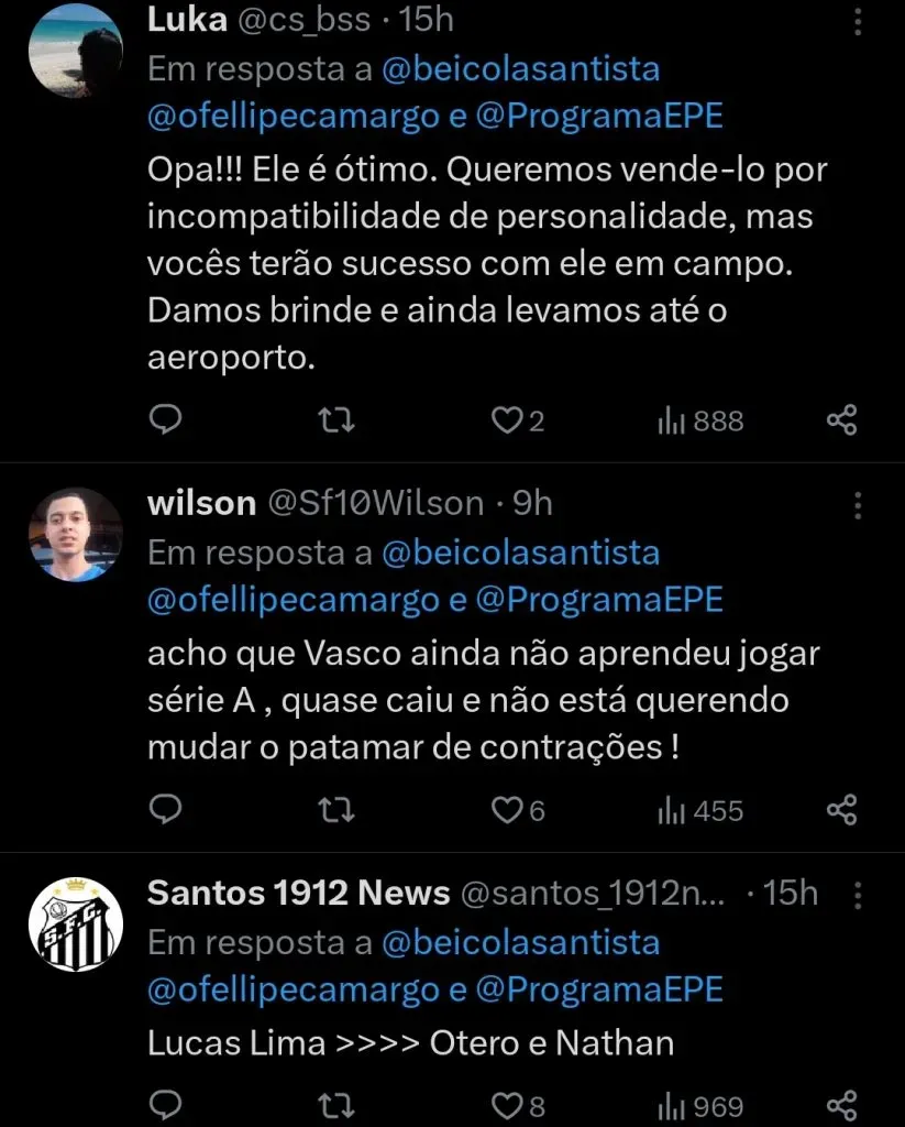 Repercussão via Twitter