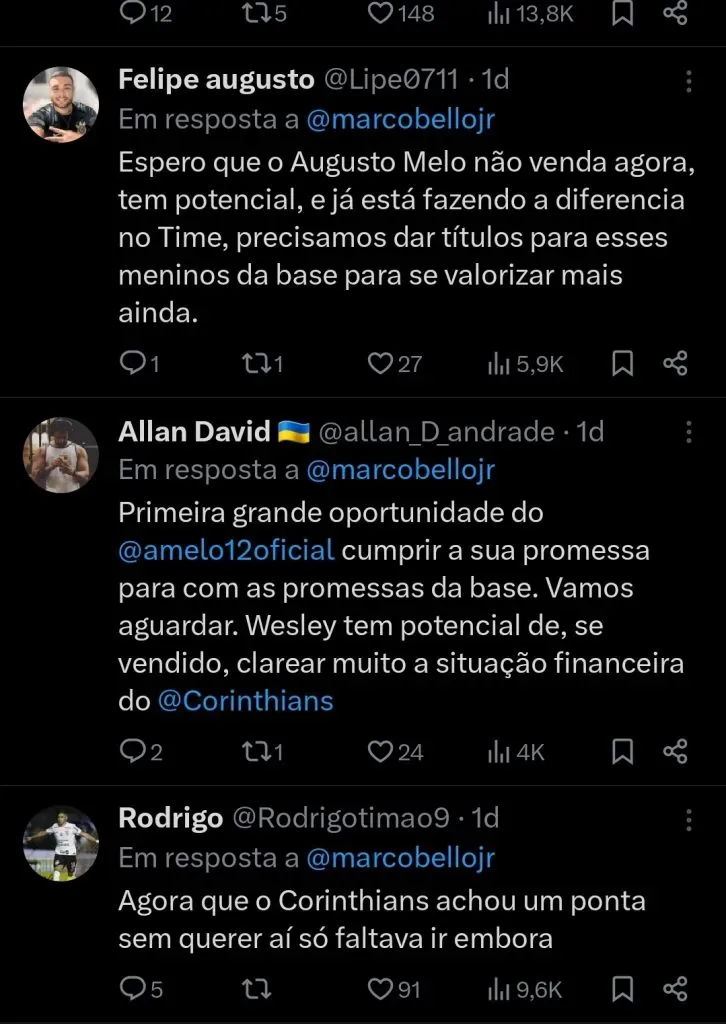 Repercussão via Twitter