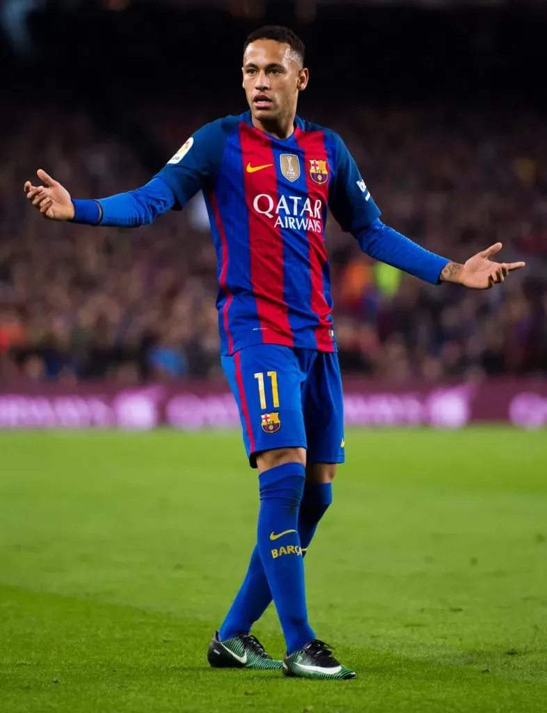 Neymar viveu o melhor momento da carreira no Barcelona. Foto: Alex Caparros/Getty Images