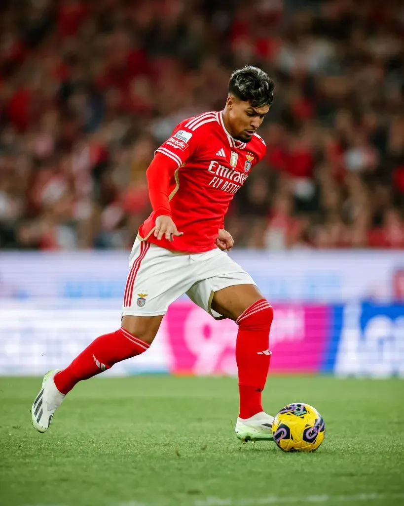 Marcos Leonardo pelo Benfica. (Foto: Divulgação/SL Benfica)