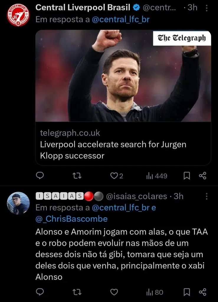 Repercussão via Twitter