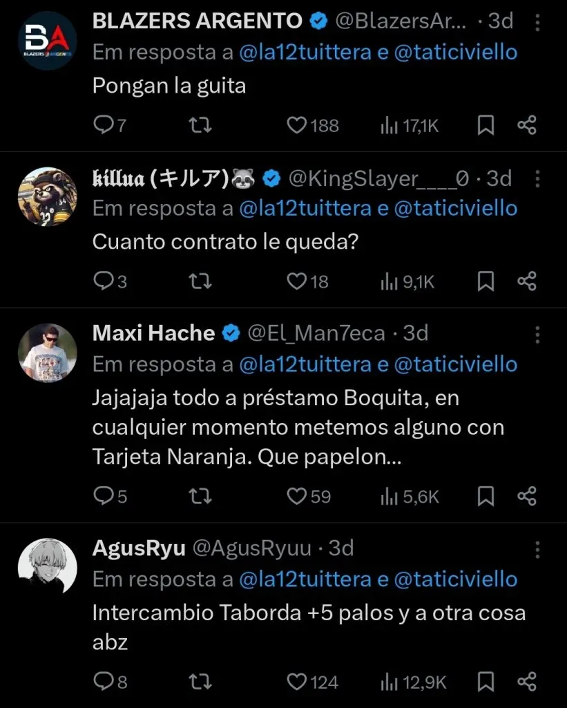 Repercussão via Twitter