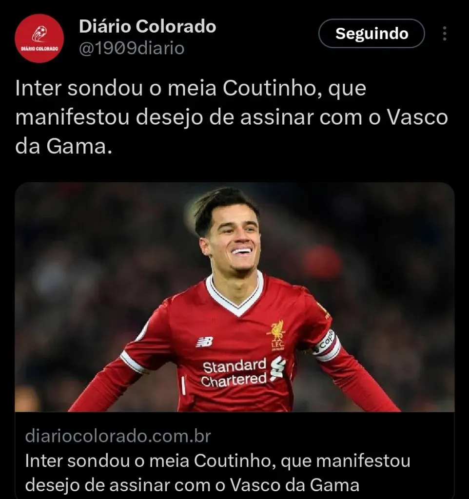 Repercussão via Twitter