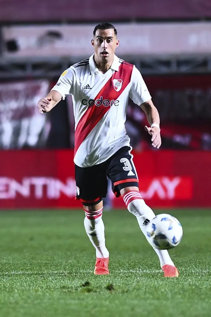 Ramiro Funes Mori pelo River Plate. (Photo by Rodrigo Valle/Getty Images)