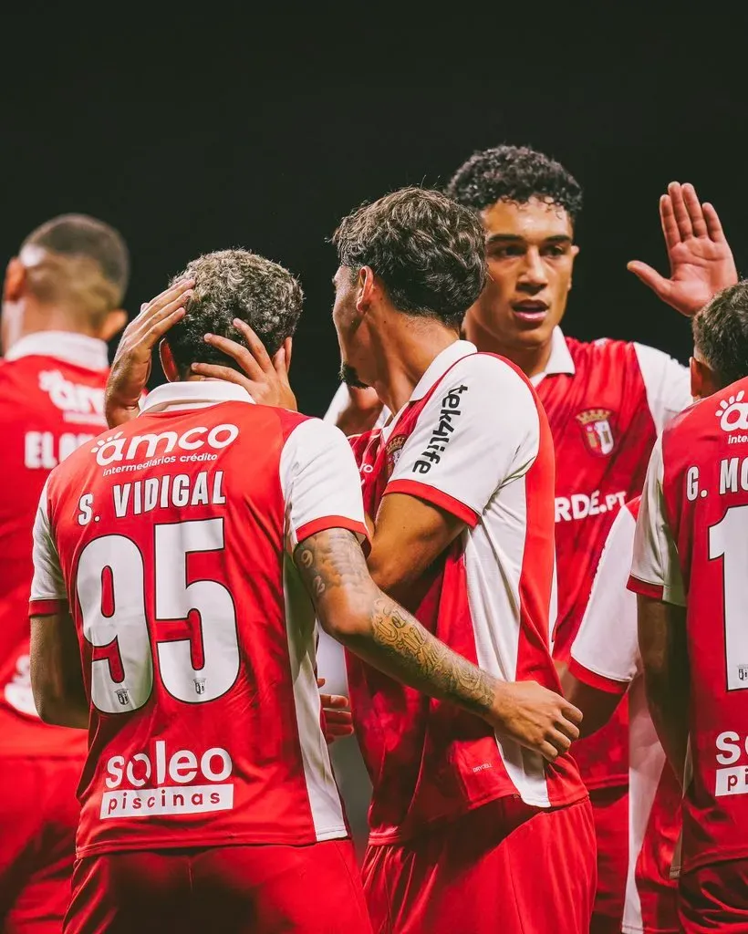 SC Braga entrou com onze totalmente novo ante o Lincoln. Foto: SC Braga