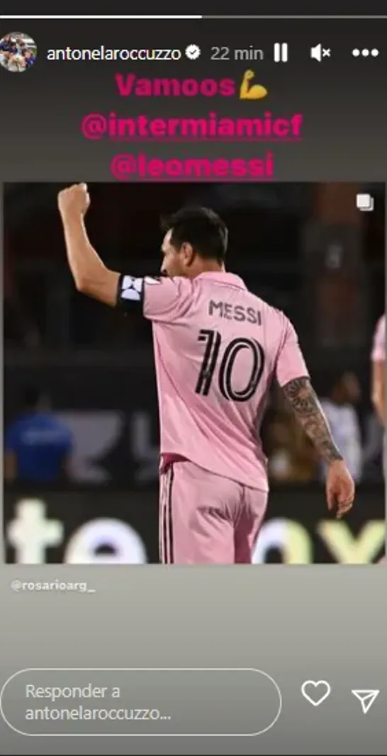 Reaccion de Antonela a la victoria de Messi en penales (Foto: Instagram / @antonelaroccuzzo)
