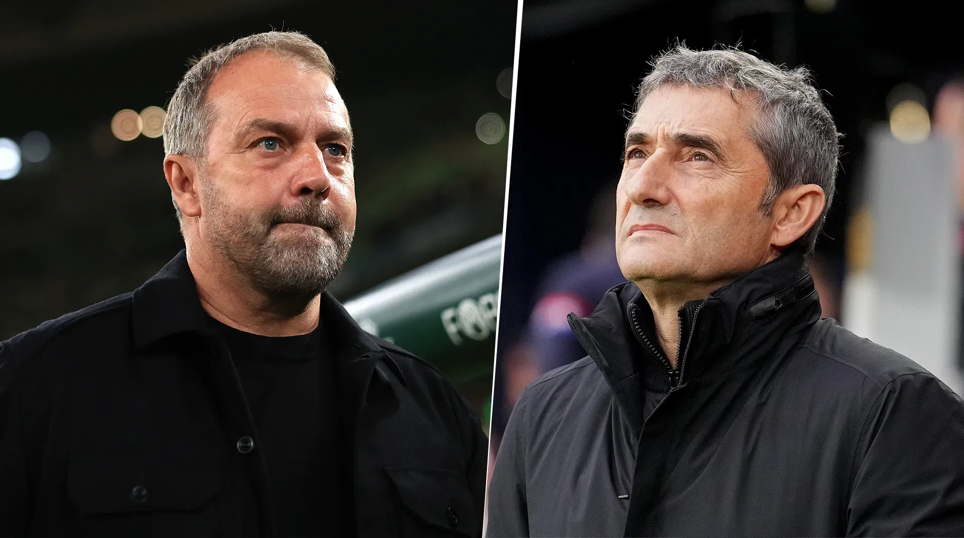 Hansi Flick y Ernesto Valverde (GETTY IMAGES)