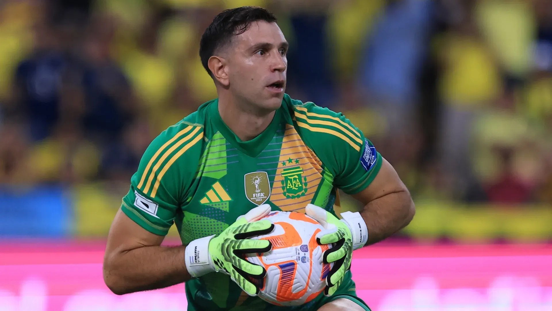 Dibu Martínez, arquero de la Selección Argentina. (Getty Images)